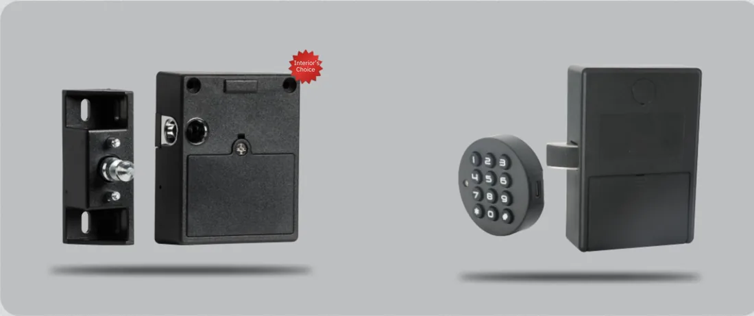 CL020 hidden lock and CL040 ES19 keypad furniture lock