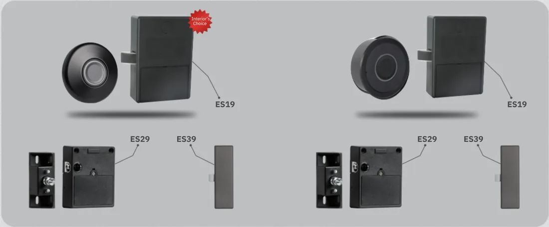 PMF01 and DFL03 furniture locks with ES19, ES29 and ES39 bodies