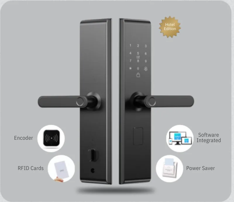 H201 hotel lock with encoder, RFID cards and software