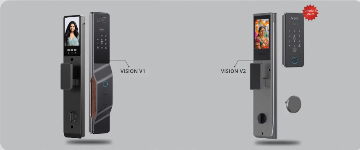 Vision V1 and Vision V2 smart locks with video display