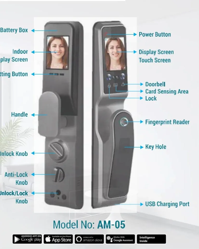 AM-05 Face recognition push-pull lock