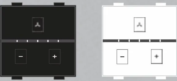WT5R Wi-Fi touch fan regulator, 5 LED indicator